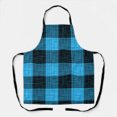 Blauw Zwart Kruisraster Buffalo Check Schort (Voorkant)