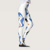 Blauw Zwart leggings Pinguïn Lang (Rechts)