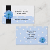 Blauw zwart lintontwerp met ventilator visitekaartje (Voorkant / Achterkant)