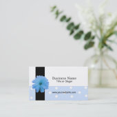 Blauw zwart lintontwerp met ventilator visitekaartje (Staand voorkant)