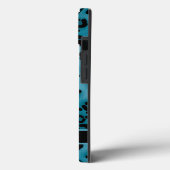 Blauw Zwart Luipaardprint Persoonlijk Case-Mate iPhone Case (Achterkant / Links)