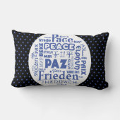 Blauw/zwart Lumbar kussen/rust in meerdere talen Kussen (Achterkant)