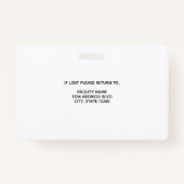 Blauw & Zwart Medisch Medewerker Dokter LPN Verple Badge (Achterkant)