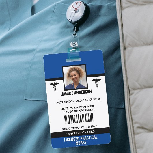 Blauw & Zwart Medisch Medewerker Dokter Verpleegku Badge