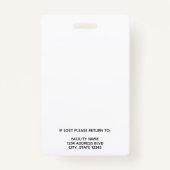 Blauw & Zwart Medisch Medewerker Dokter Verpleegku Badge (Achterkant)