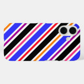 Blauw Zwart Meerkleurige Kleuren Strepen Case-Mate iPhone Case (Achterkant (horizontaal))