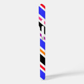 Blauw Zwart Meerkleurige Kleuren Strepen Case-Mate iPhone Case (Achterkant / Links)