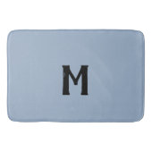Blauw zwart monogram badmat (Voorkant)
