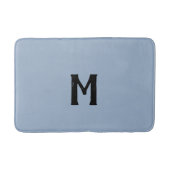 Blauw zwart monogram badmat (Voorkant)
