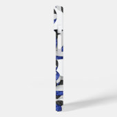 Blauw zwart monogram meisjes volleybal Case-Mate iPhone case (Achterkant / Links)