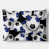 blauw-zwart monogrampatroon van voetballen etui (Achterkant)