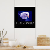 Blauw zwart Motivatie leiderschap Eagle Poster (Keuken)