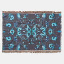 Blauw zwart Nautilus shell patroon bang geometrie