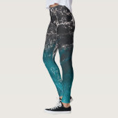 Blauw zwart ombre zee leggings (Links)