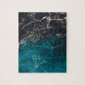 Blauw zwart ombre zee legpuzzel (Verticaal)