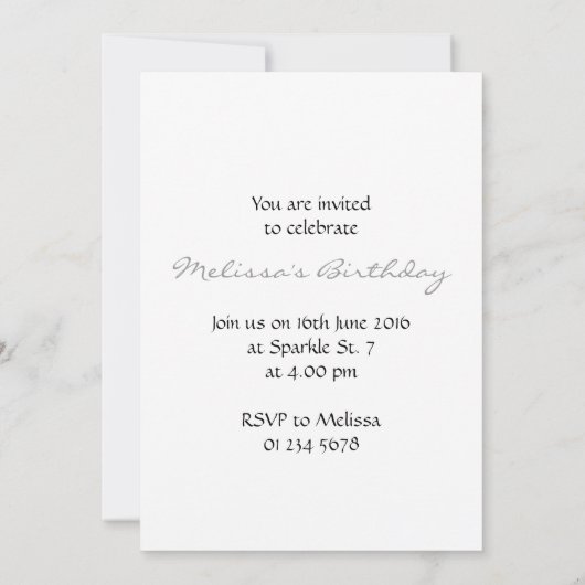 Blauw zwart ombre zee Monogram Kaart (Achterkant)