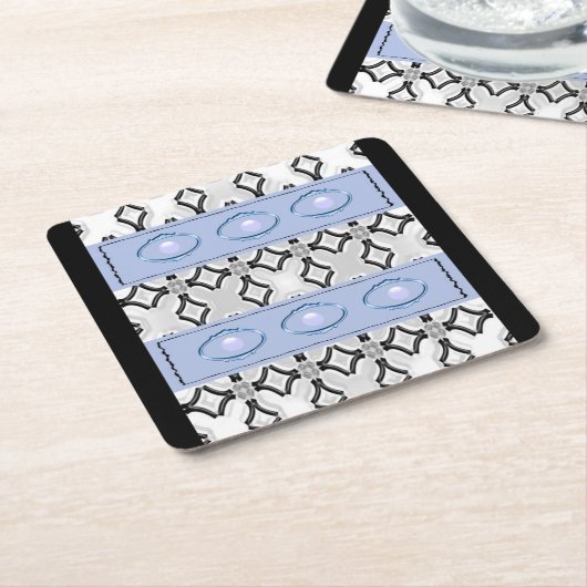 Blauw Zwart Onderzetter (Schuin)