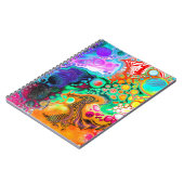 Blauw, zwart, Paars, geel Notitieboek (Linkerzijde)