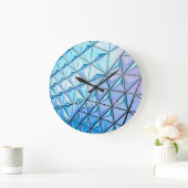 Blauw zwart Paars geometrisch ontwerp, witte naam Grote Klok (Huis)