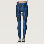 Blauw zwart platform leggings (Voorkant)