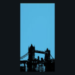 Blauw Zwart Pop Art London Tower Bridge Poster<br><div class="desc">Travel Art Photos of Symbols of World's Famous Capital Cities - Tower Bridge - Historical Iconic Buildings of London City</div>
