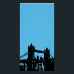 Blauw Zwart Pop Art London Tower Bridge Poster<br><div class="desc">Travel Art Photos of Symbols of World's Famous Capital Cities - Tower Bridge - Historical Iconic Buildings of London City</div>