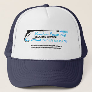 Blauw Zwart Professionele Drukwasmachine Kracht Trucker Pet