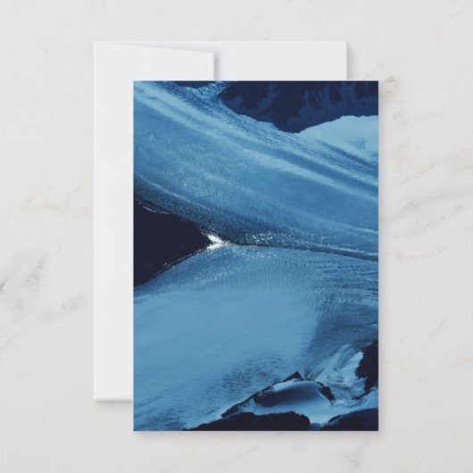 Blauw & Zwart Schilderkwaststreek Kunst Elegant Mo Save The Date (Achterkant)