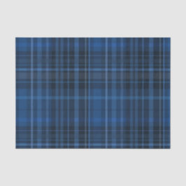 Blauw & Zwart Schotsgeruit Patroon Print Tissuepapier