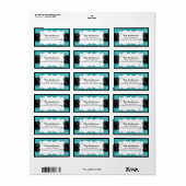 Blauw Zwart Sneeuwvlok Winter Vakantie Retouradres Etiket (Full Sheet)