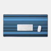 Blauw Zwart Strepen Bureaumat (Keyboard & Muis)