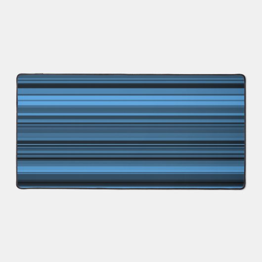 Blauw Zwart Strepen Bureaumat (Voorkant)