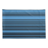 Blauw Zwart Strepen Kussensloop (Achterkant-Rechts)