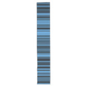 Blauw Zwart Strepen Lange Tafelloper (Voorkant)
