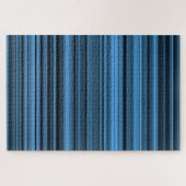 Blauw Zwart Strepen Legpuzzel (Horizontaal)