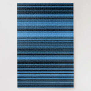 Blauw Zwart Strepen Legpuzzel