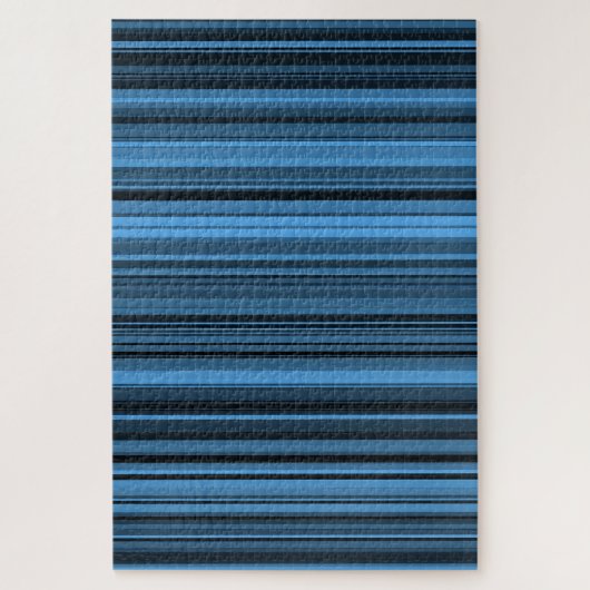 Blauw Zwart Strepen Legpuzzel (Verticaal)