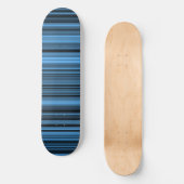 Blauw Zwart Strepen Persoonlijk Skateboard (Voorkant)
