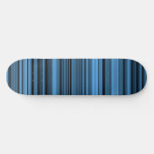 Blauw Zwart Strepen Persoonlijk Skateboard (Horizontaal)