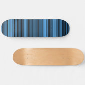 Blauw Zwart Strepen Persoonlijk Skateboard (Horizontaal)