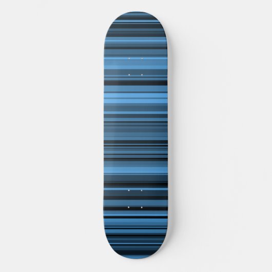 Blauw Zwart Strepen Persoonlijk Skateboard (Voorkant)