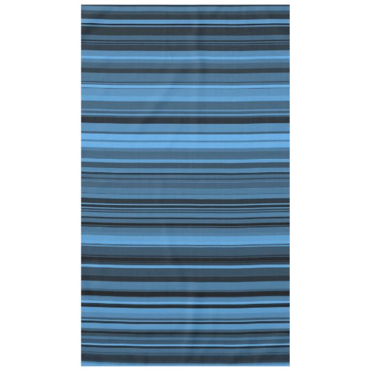 Blauw Zwart Strepen Tafelkleed (Voorkant)