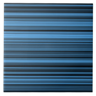 Blauw Zwart Strepen Tegeltje