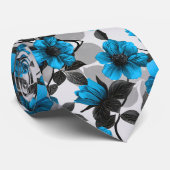 Blauw zwart stropdas (Opgerold)