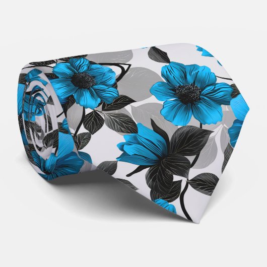 Blauw zwart stropdas (Opgerold)