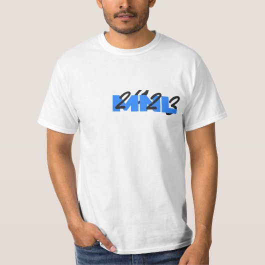 Blauw zwart t-shirt (Voorkant)