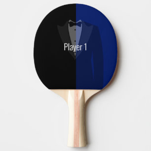 Blauw/zwart tafeltennisbatje