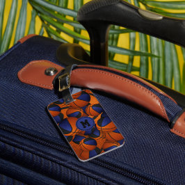 Blauw zwart team kleuren basketbal tas label bagagelabel