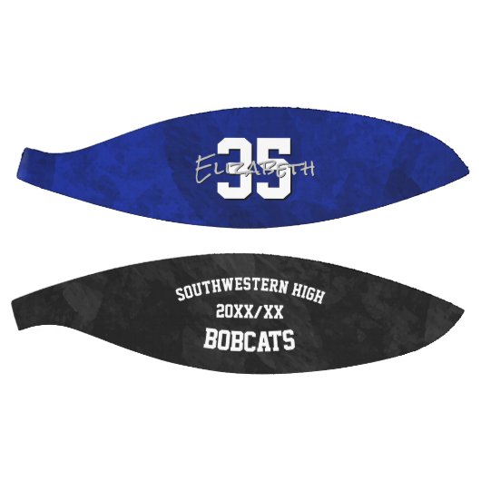 Blauw Zwart Team Naam Einde van het seizoen Cadeau Basketbal (Panelen)