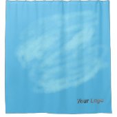 Blauw zwart verfeffect acrylkunst Schuifgordijn Douchegordijn (Voorkant)